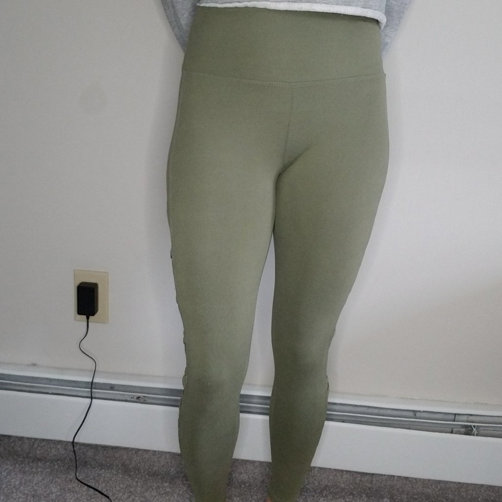 Green Balance Collection Lattice Leggings